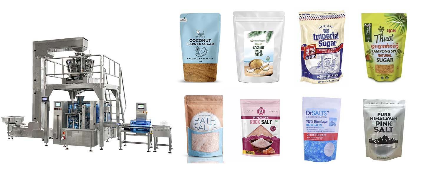 salt:sugar doypack packaging machine