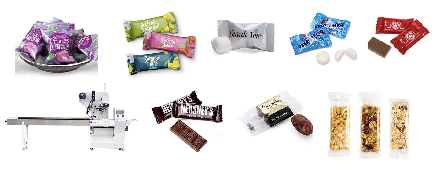 candy:dried plum pillow packaging machine