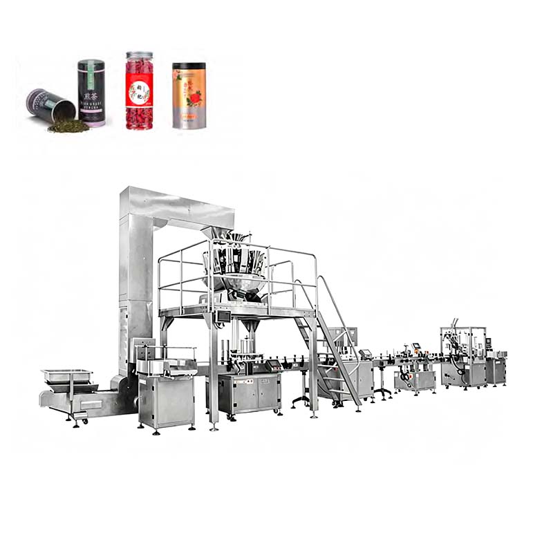 Automatic Multi-Head Weigher Filling Sealing Capping Labeling Packaging Line